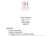 Orden del día sesión Concejo Deliberante 25-04-2024
