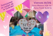 La Guardería Municipal Hogar del Corazón, invita a toda la comunidad a festejar su cumpleaños N°51