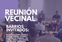 La Municipalidad de Hernando invita a una nueva Reunión Vecinal