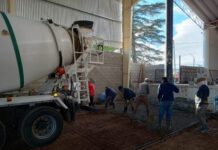 Avanza la obra del salón social del Club Atlético Estudiantes en Barrio Belgrano