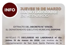 Jueves 19 de Marzo – Día de Nuestro Santo Patrono