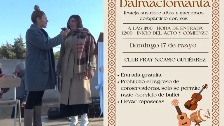 Acto y evento por los 12 años de “Dalmaciomanta”