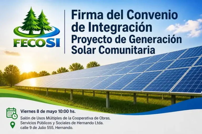 Firma del Convenio de Integración del Proyecto de Parques Solares Cooperativos